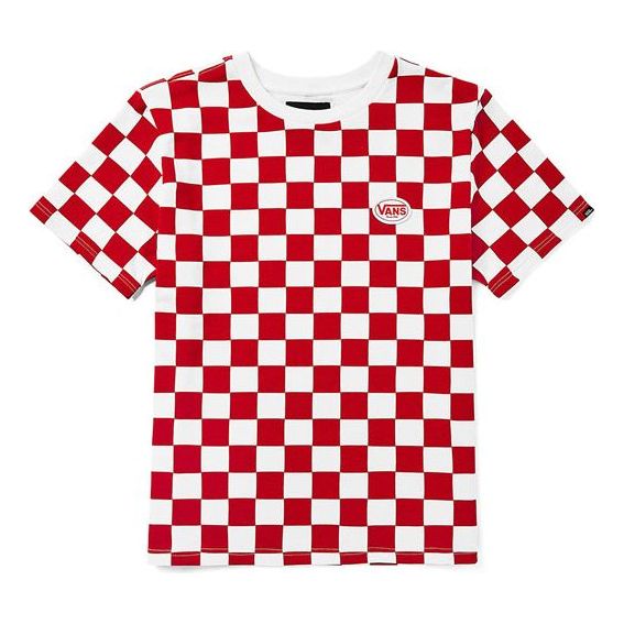 Tričko Vans Checkerboard Short Sleeve T-Shirt Červená | VN0A54IDY0W