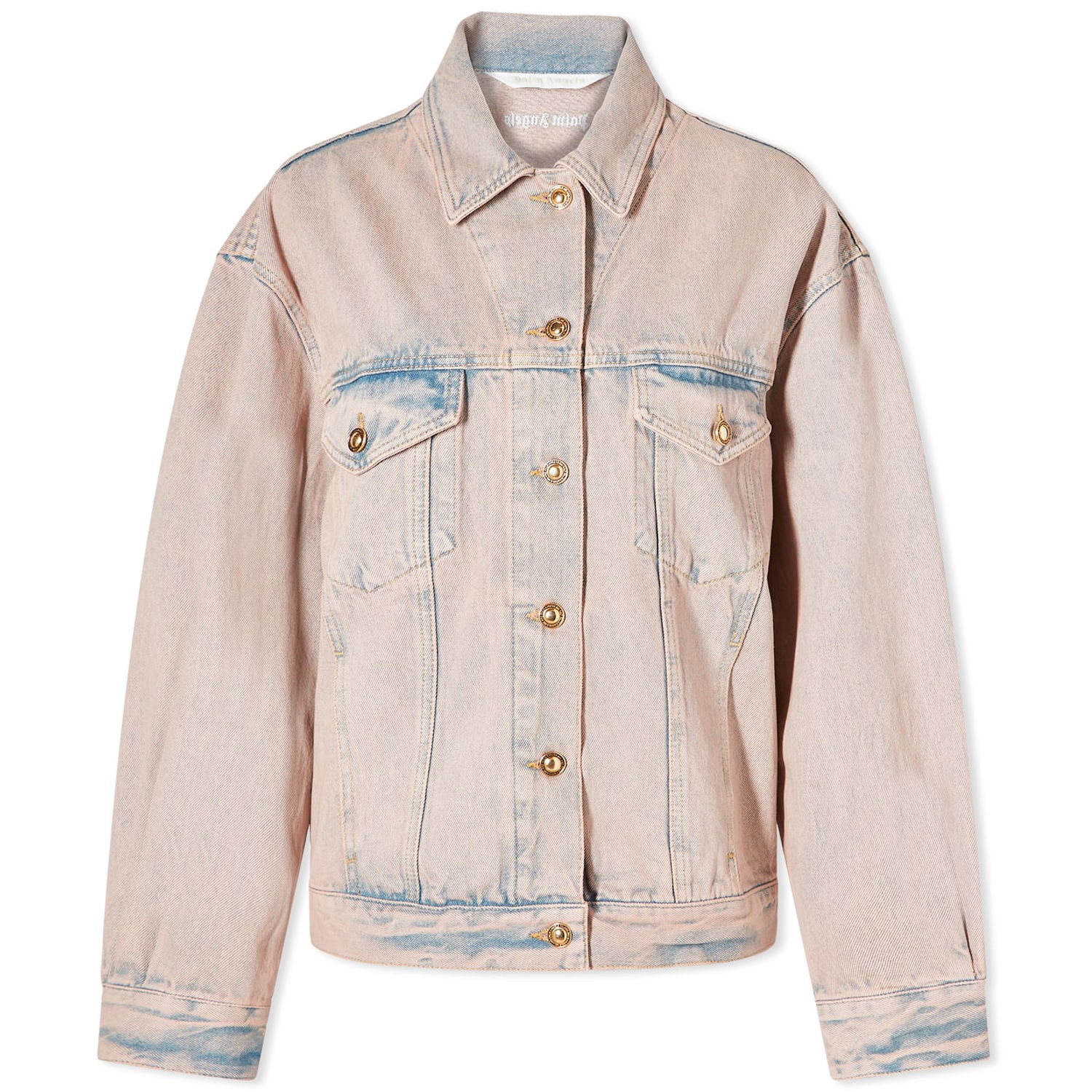 Bunda Palm Angels Overdye Loose Denim Jacket Ružová | PWYE032S24DEN0013030, 0