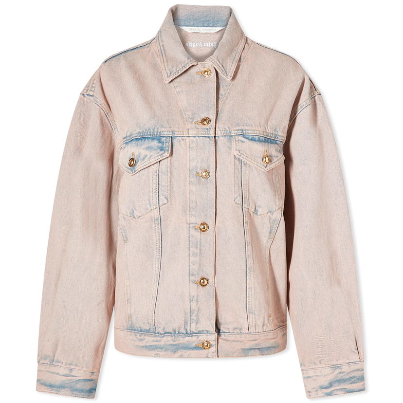 Bunda Palm Angels Overdye Loose Denim Jacket Ružová | PWYE032S24DEN0013030