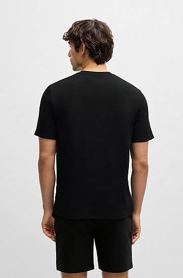 Tričko BOSS BOSS Pyjama T-Shirt with Embroidered Logo Čierna | 50535891, 1