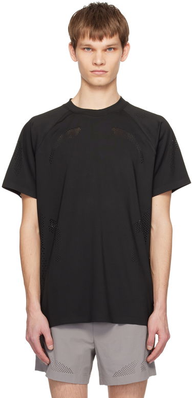 Tričko HELIOT EMIL Intine Perforated T-Shirt Čierna | SS24_M_09_106_BLK01, 0