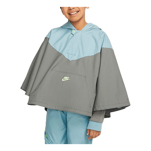 Pláštenka Nike Kids Sportswear Pack Loose-Fit Waterproof Colorblock Hooded Poncho Modrá | DM8527-494