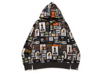 Multi Label Relaxed Fit Pullover Hoodie