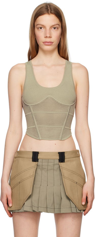 Tielko Dion Lee Sport Corset Tank Top Zelené | A7720P23, 0