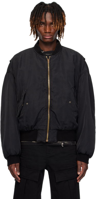 Bomber bunda We11done We11done Curved Bomber Jacket Čierna | WD-JP0-25-005-U-BK, 0
