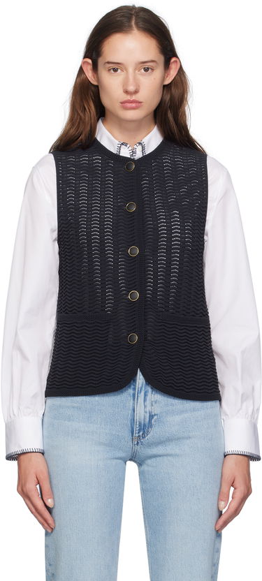 Vesta rag & bone rag & bone Elisa Knit Vest Čierna | WAS24F071UG71, 0