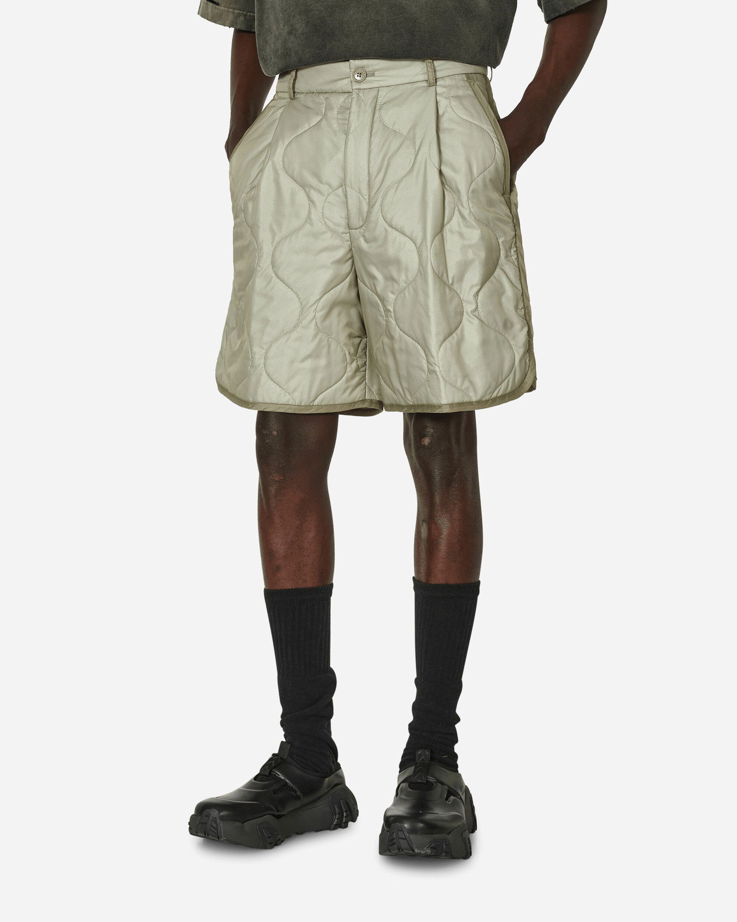 Šortky Dries Van Noten Padded Shorts Sand Béžová | 241-020955-8502 101, 1