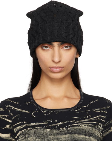 Kulicha Anna Sui Anna Sui Crochet Knit Beanie Čierna | 824D90, 0