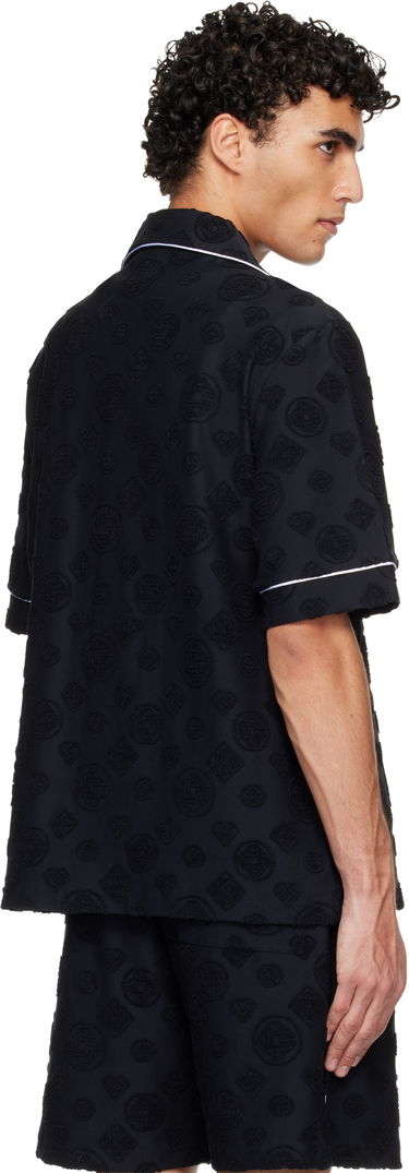 Košeľa Casablanca Towelling Monogram Short Sleeve Shirt Čierna | M-SP26-SH-085-02, 2
