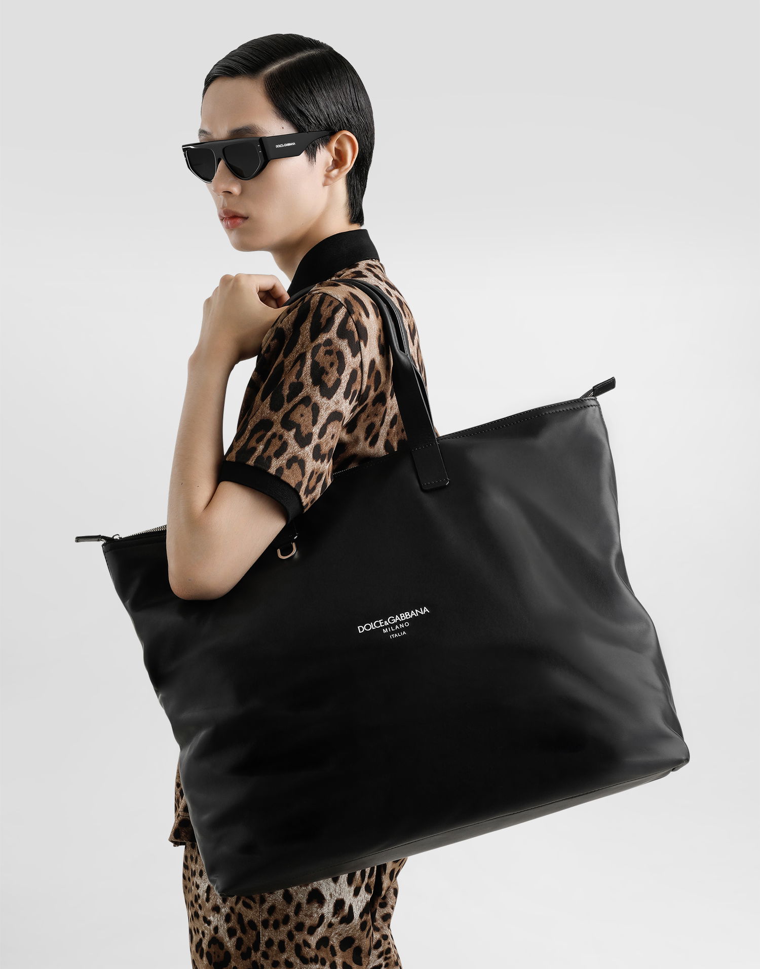 Tote bag Dolce & Gabbana Dolce & Gabbana Large Calfskin Shopper Čierna | BM2374A6E4880999, 1
