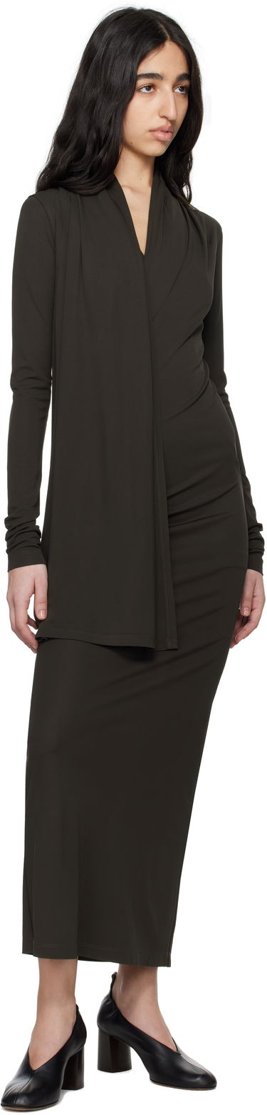 Šaty TOTEME TOTEME Overlapped Jersey Midi Dress Zelené | 252-WRD0172-FB0162, 3