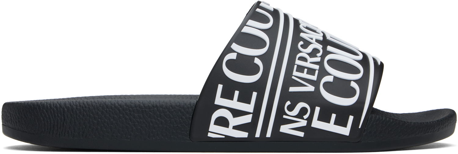 Tenisky a topánky Versace Versace Jeans Couture Logo Slides Čierna | E78YA3SQ1_E71352, 0