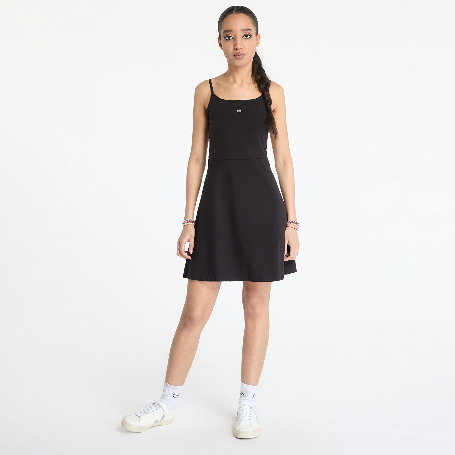 Šaty Tommy Hilfiger Tommy Jeans Essential Strap Dress Čierna | DW0DW21354 BDS, 0