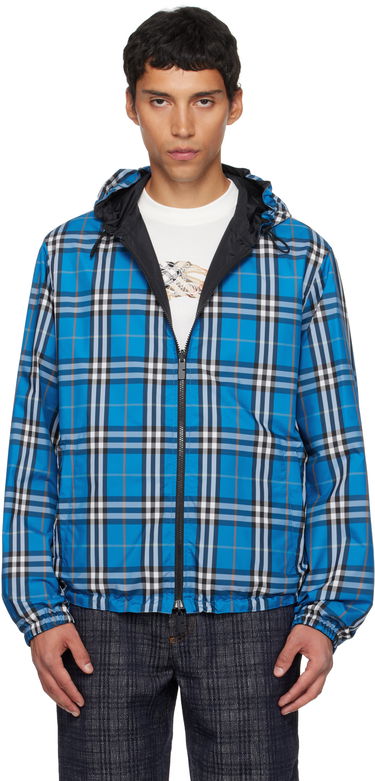 Bunda Burberry Burberry Hooded Reversible Jacket Modrá | 8110369, 0
