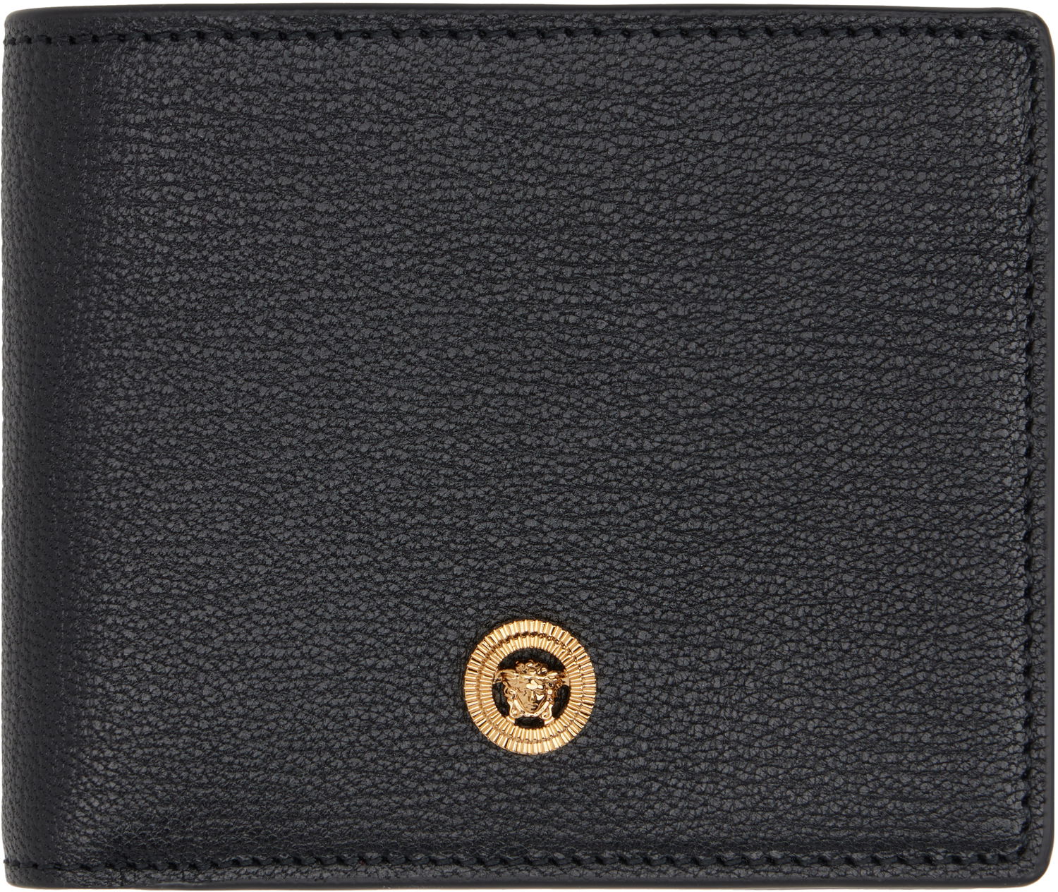 Peňaženka Versace Bifold Leather Wallet with Logo Accent Čierna | DPU2463_1A10544, 0