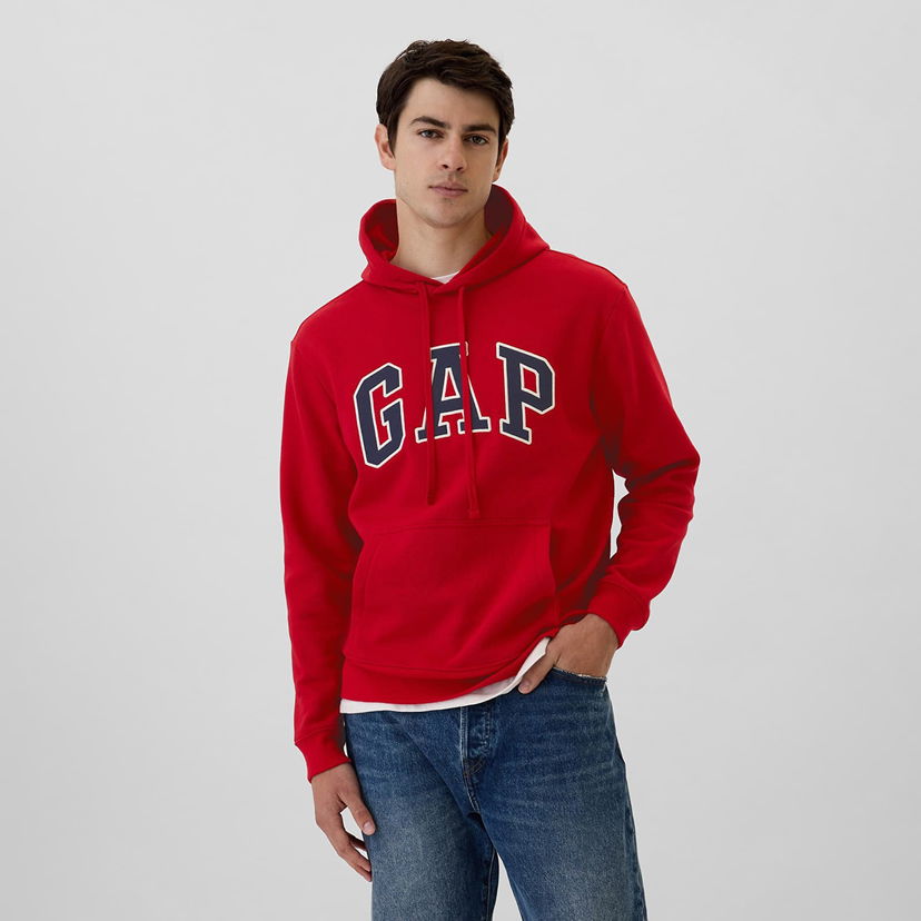 Mikina GAP GAP Logo Pullover Hoodie Červená | 738102-45
