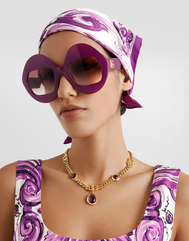 Náhrdelník Dolce & Gabbana Dolce & Gabbana Gold Metal Logo Chain Necklace with Amethyst Crystals Metalická | WNR6M4W1111ZOO00, 1