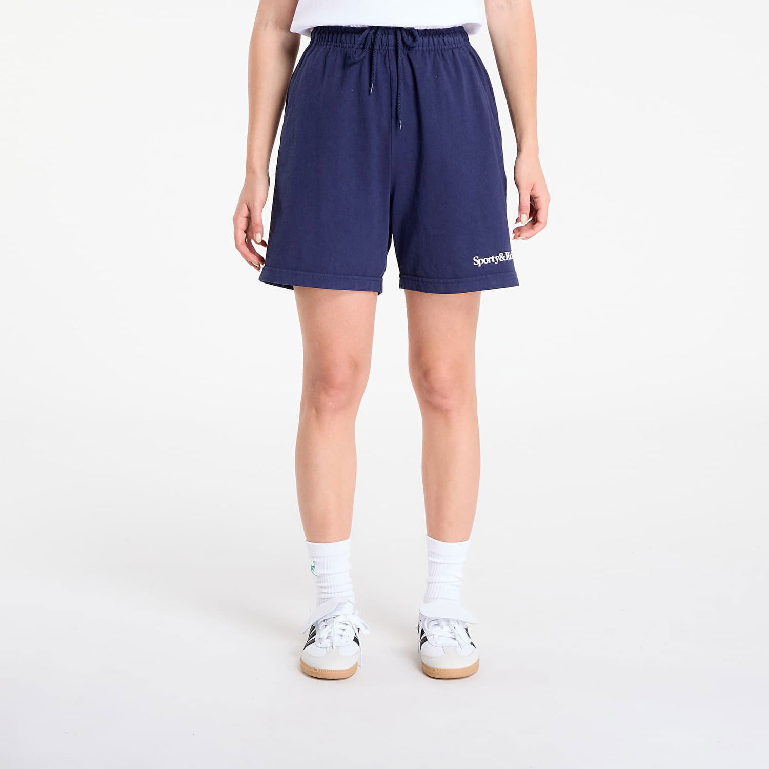 Šortky Sporty & Rich Serif Logo Gym Short UNISEX Dark Navy Navy | SH039602300BL106, 0