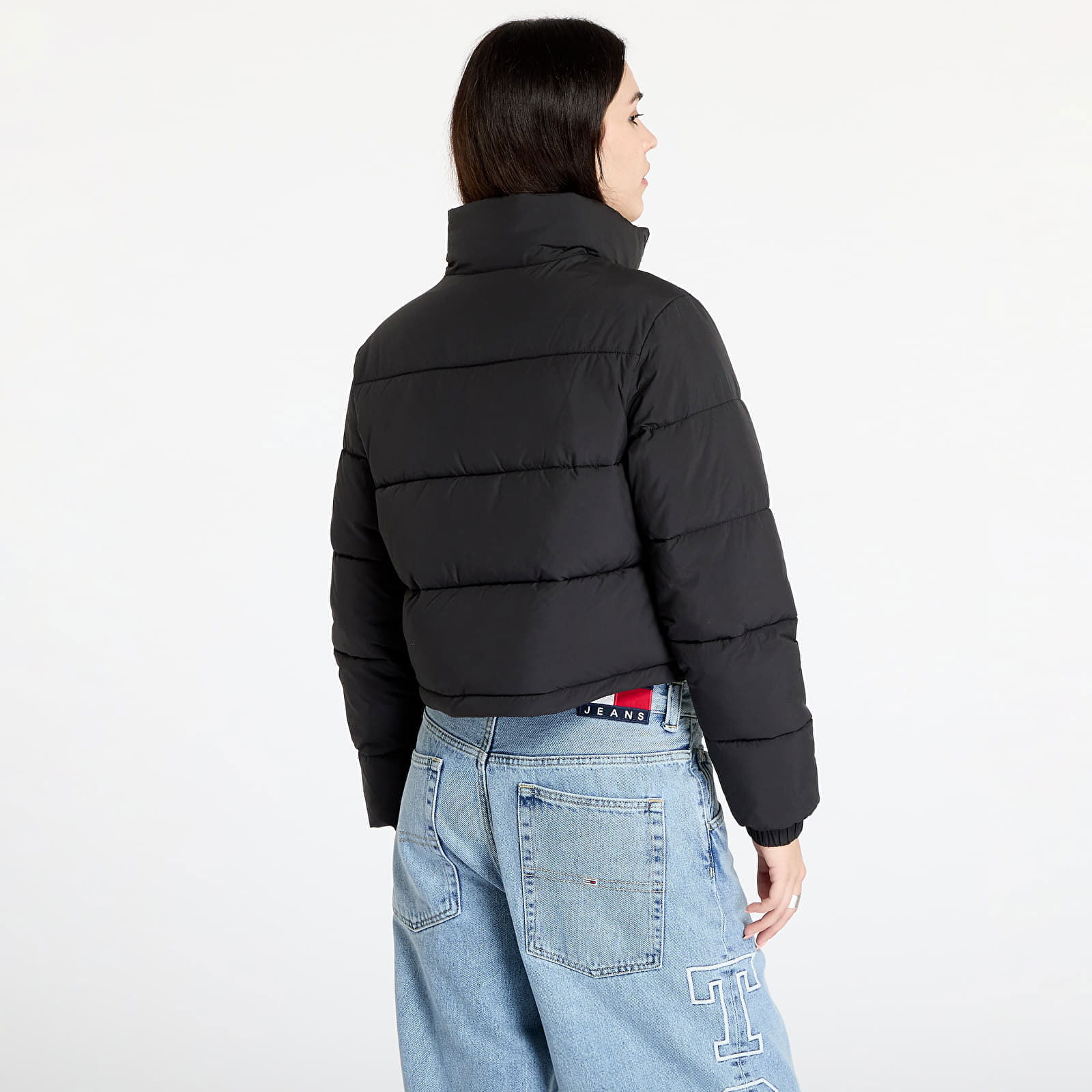 Tommy Jeans Crop Essential Puffer Jacket Black