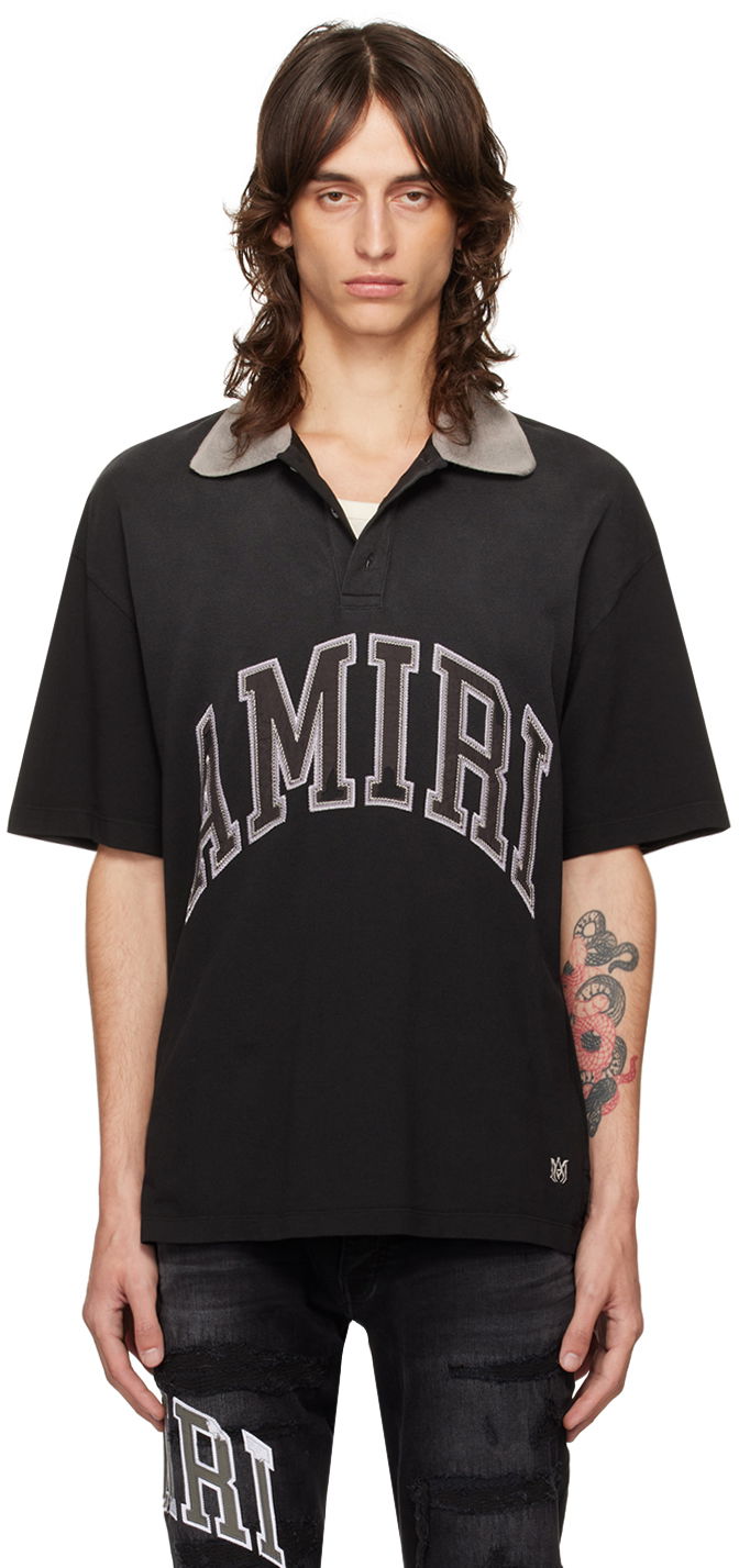 Polo tričko AMIRI Vintage Oversized Polo Čierna | AMJYPO1004
