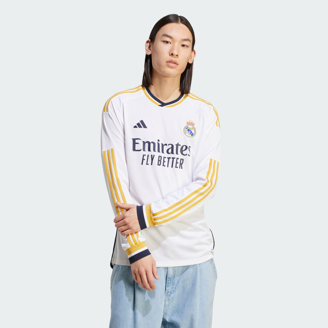 Dres adidas Originals Real Madrid 23/24 Long Sleeve Home Jersey Biela | IB0018, 1