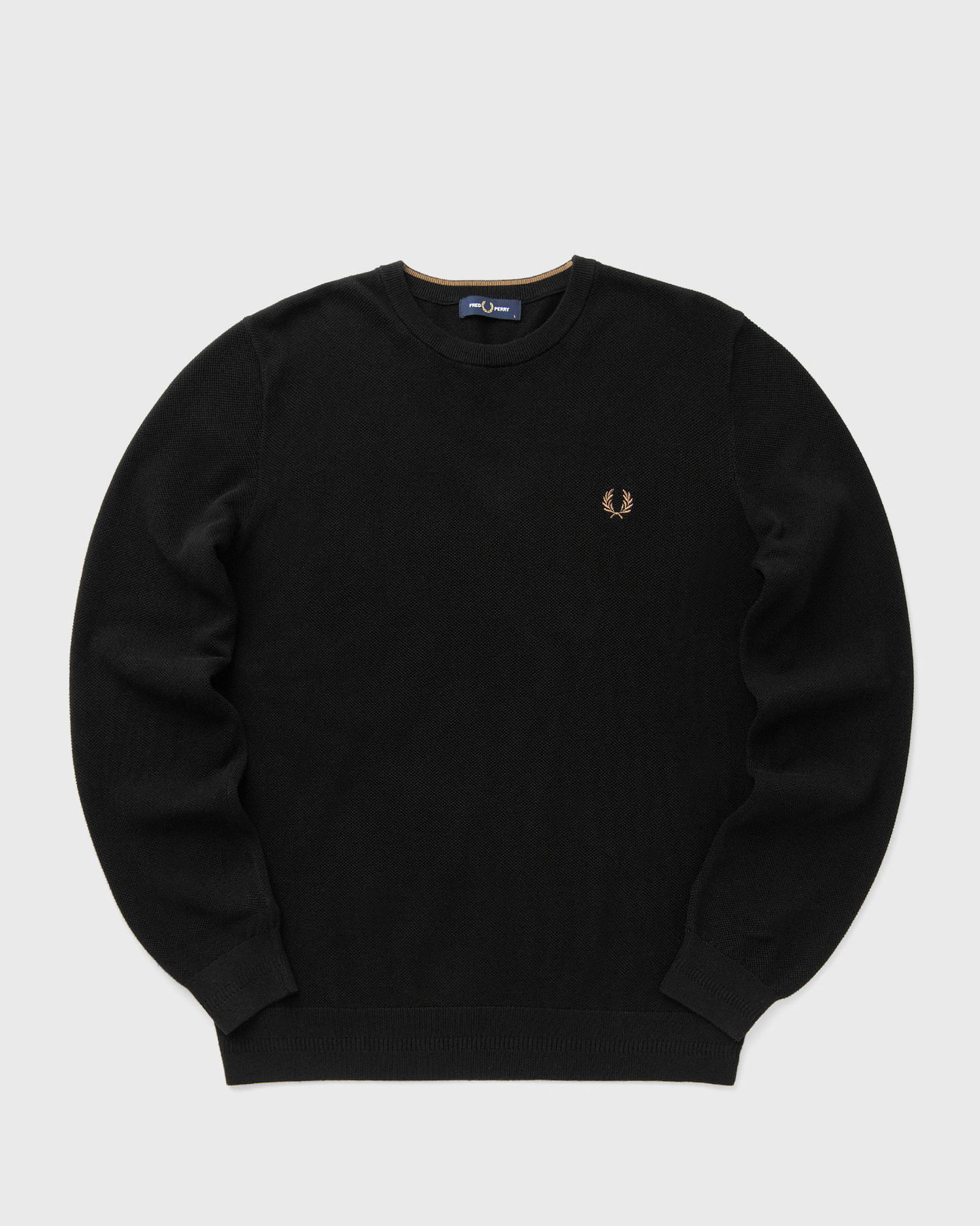 Sveter Fred Perry Pique Stitch Knitted Jumper Čierna | K1309-102, 0