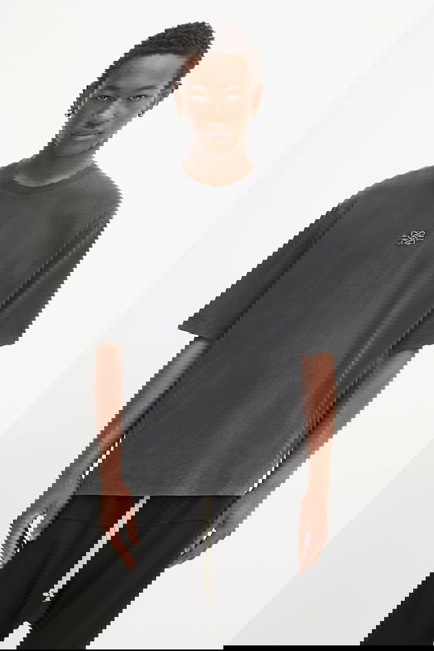 Tričko Filling Pieces Filling Pieces Boxy Embroidered T-Shirt Čierna | 412520501142, 0