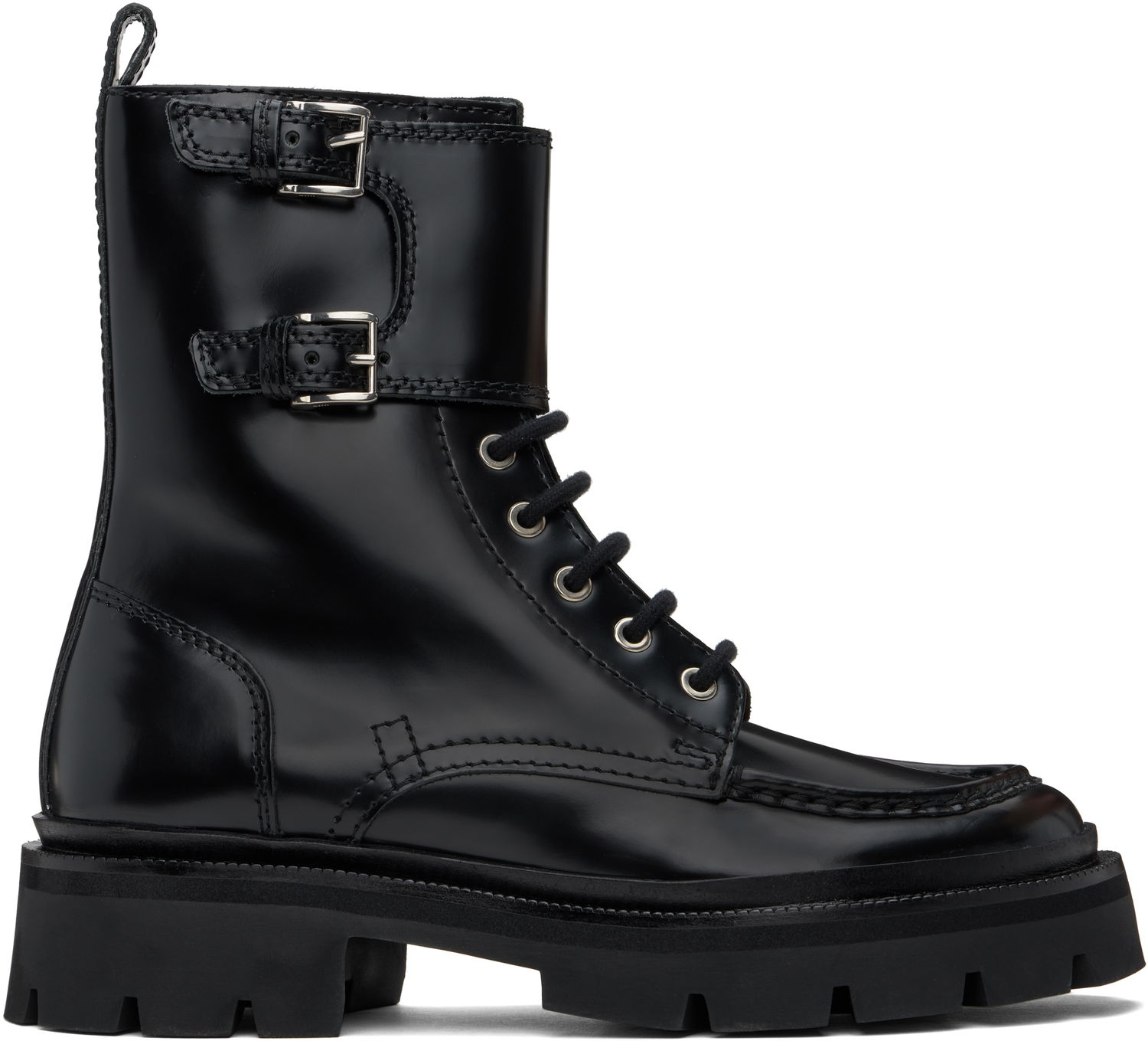 Tenisky a topánky AMI Lace-Up Double Straps Boots Čierna | USV257.AL0071, 0