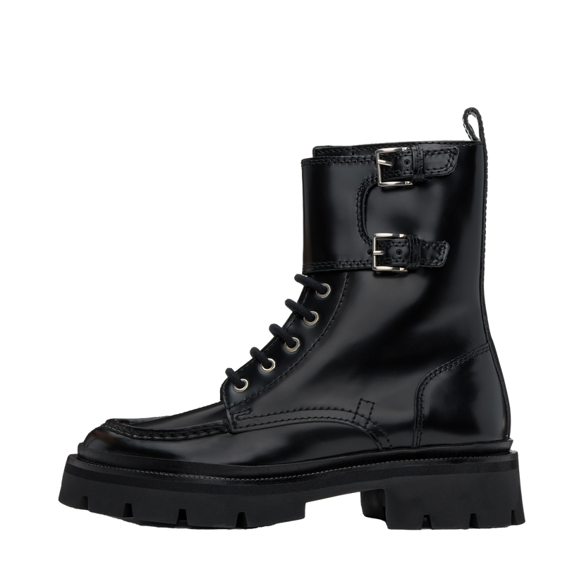Tenisky a topánky AMI Lace-Up Double Straps Boots Čierna | USV257.AL0071