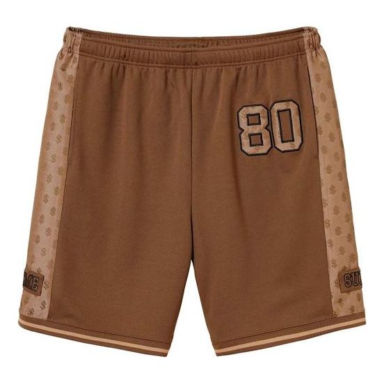 Šortky Supreme Supreme Monogram Embroidered Athleisure Shorts Hnedá | SUP-SS18-423