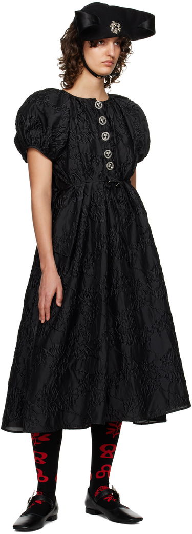 Šaty Chopova Lowena Embroidered Midi Dress Čierna | 1267, 3