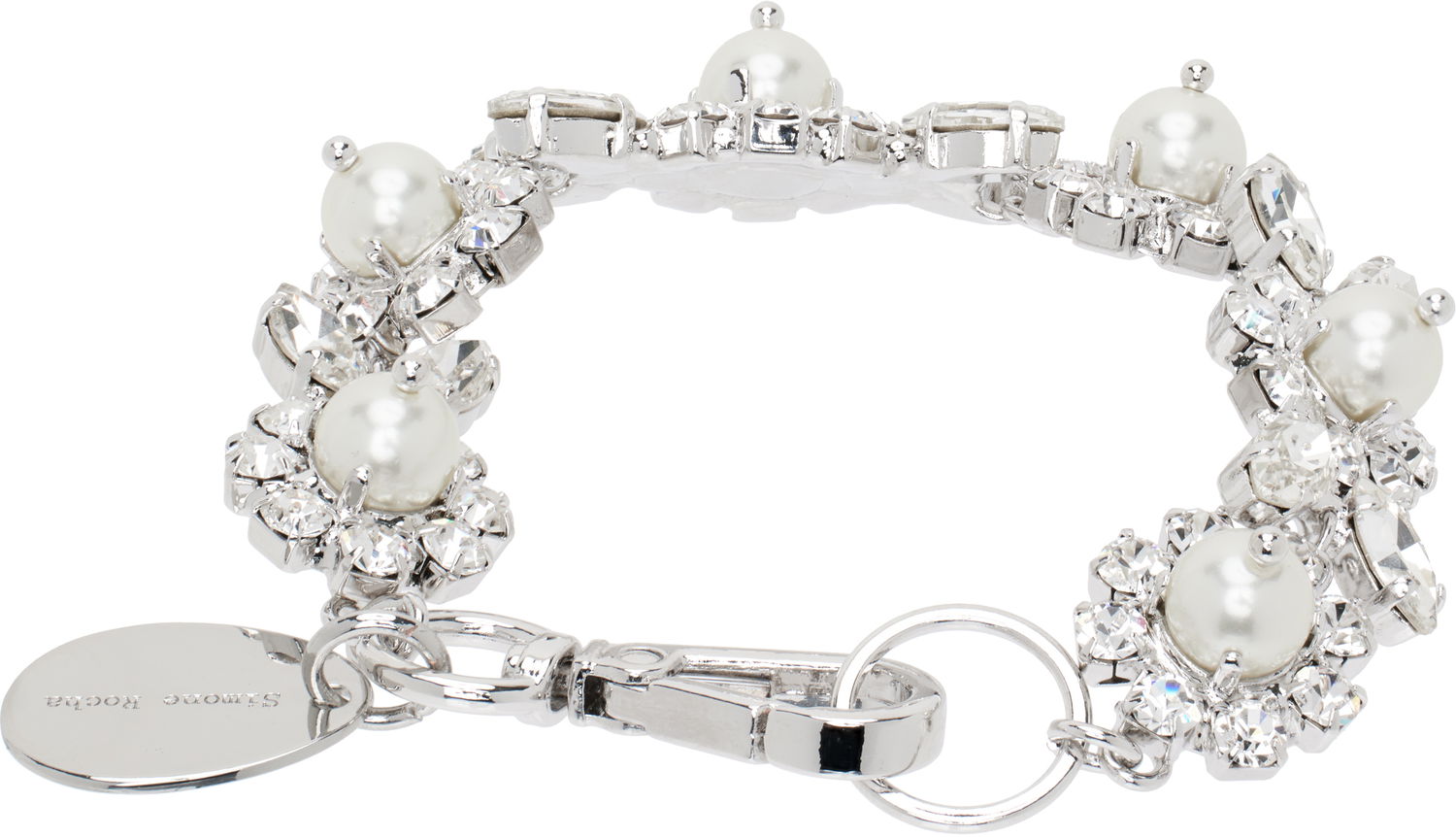 Náramok Simone Rocha Simone Rocha Pearl & Crystal Daisy Floret Bracelet Metalická | BRC80 0906, 1