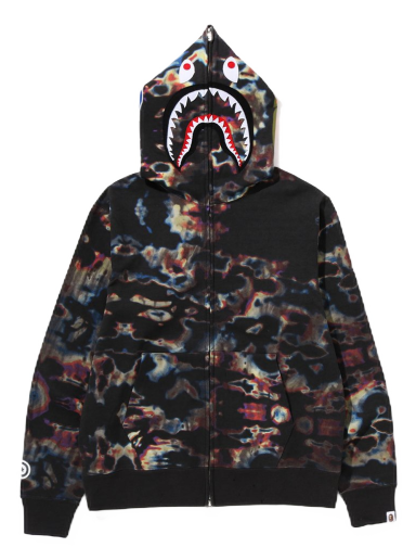 Mikina BAPE Thermography Shark Full Zip Hoodie Čierna | 1J30-115-011