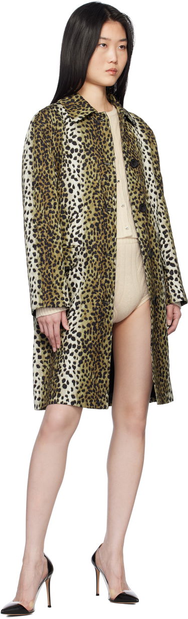 Kabáty Blumarine Blumarine Printed Jacquard Coat Hnedá | P522S093A, 3