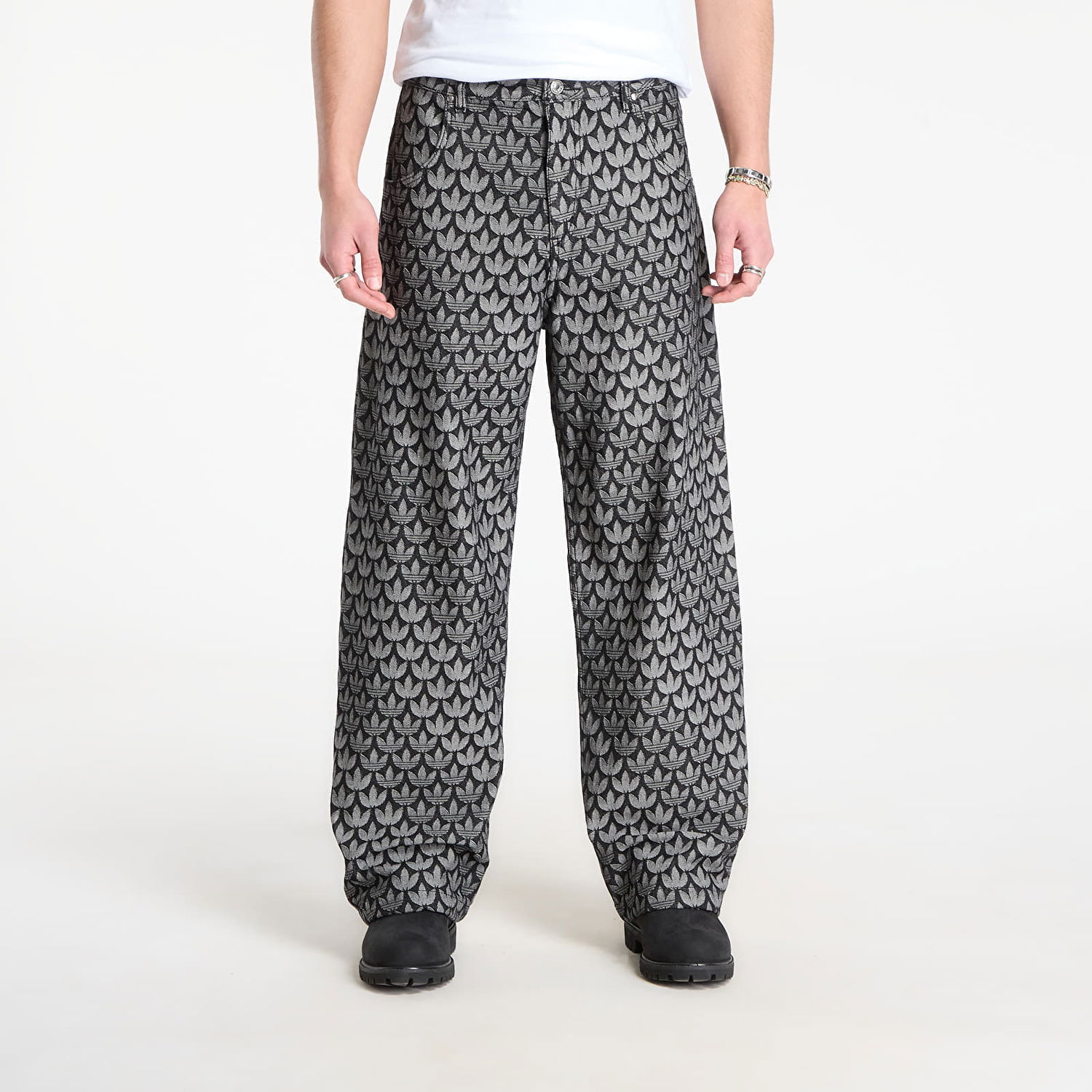Nohavice adidas Originals Monogram Wide-Leg Pants Rôznofarebný | KC6380, 0