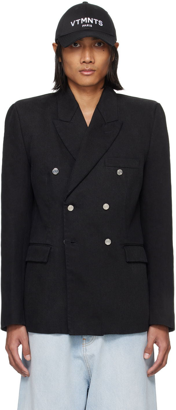 Bunda VETEMENTS VETEMENTS Tailored Double-Breasted Blazer Čierna | VL20JA580B, 0