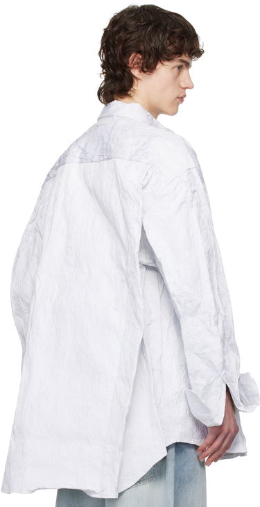 Košeľa VETEMENTS Vetements Runway Metalized Wrinkled Shirt Biela | UA66SH110W, 2
