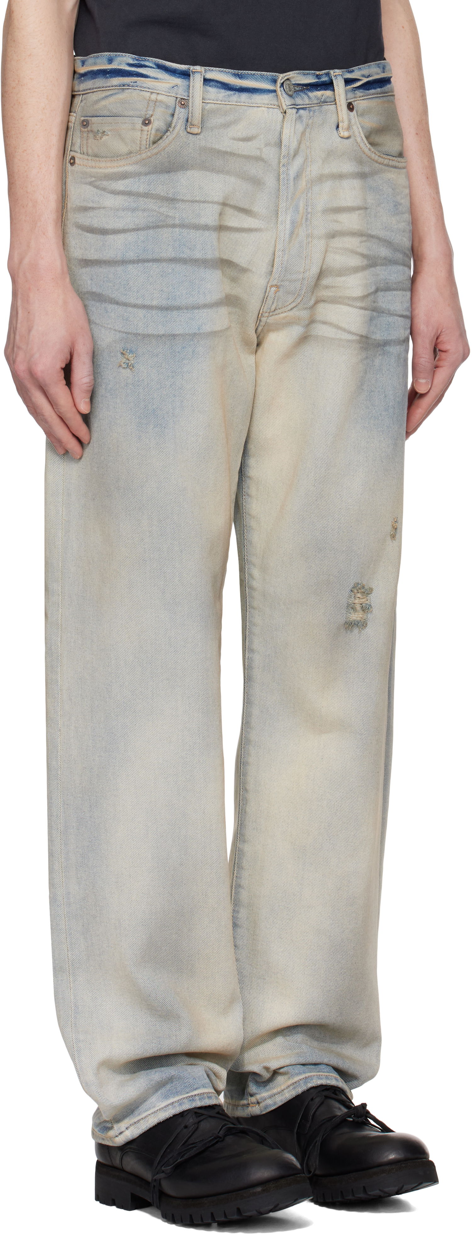 Džínsy Acne Studios Acne Studios Loose-Fit 1999M Jeans Modrá | B00391-, 1