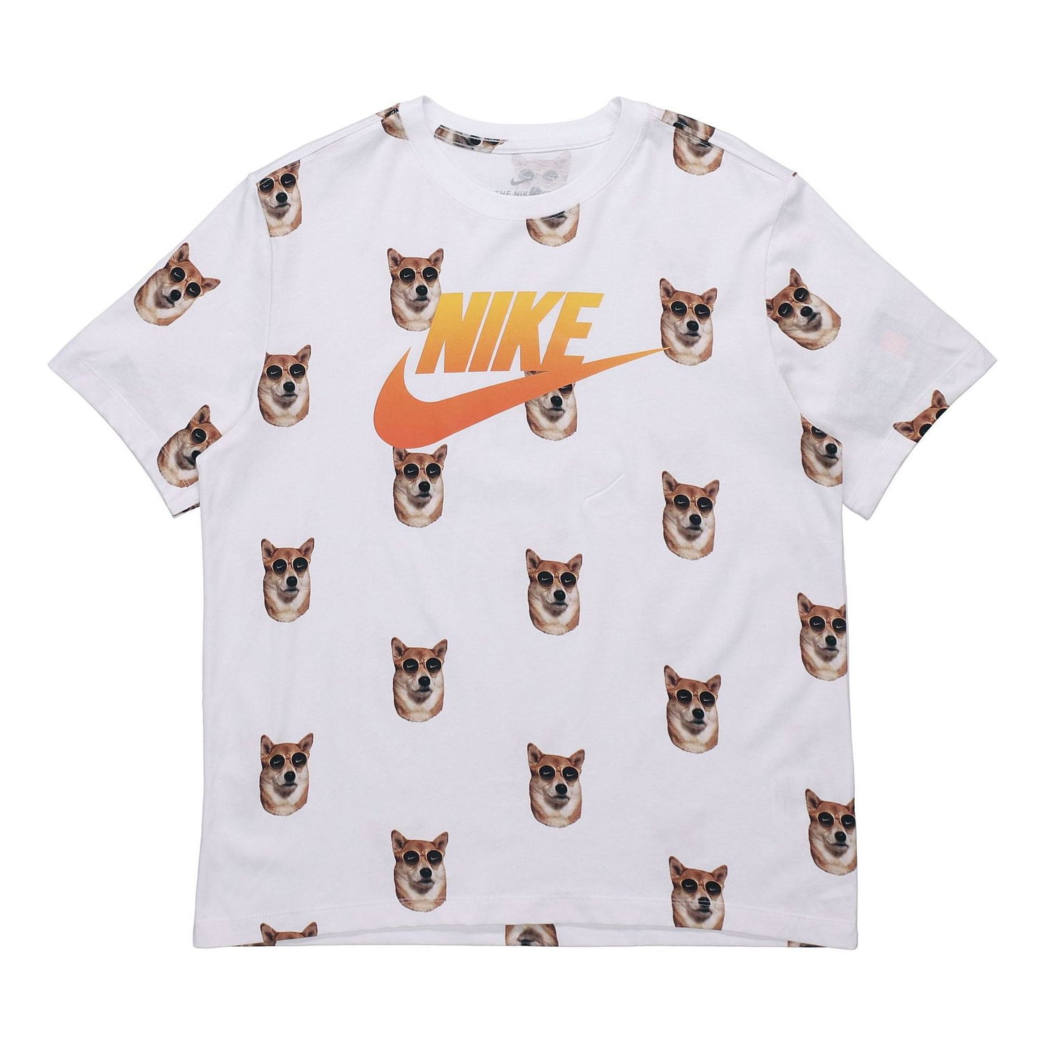 Tričko Nike Nike Casual Short Sleeve T-Shirt with Shiba Inu Print Biela | CT6288-100, 0