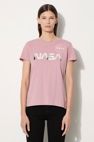 Tričko Alpha Industries NASA T-Shirt Pink Ružová | 198053.487, 0