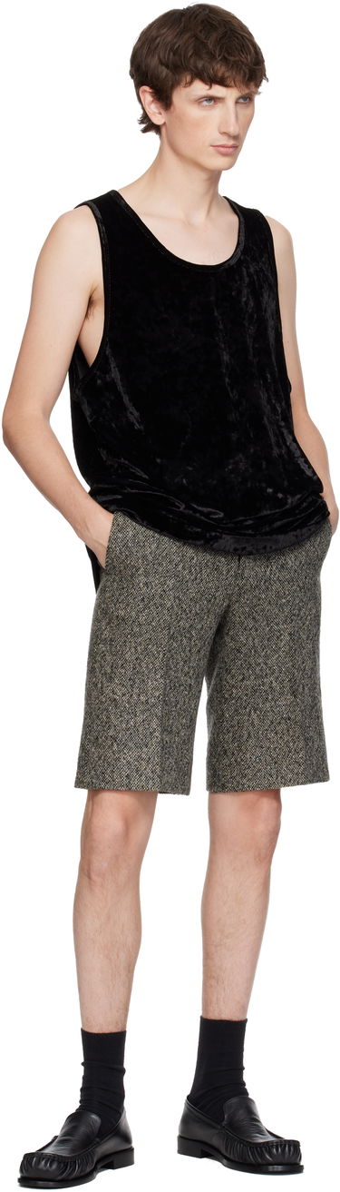 Tielko Dries Van Noten Dries Van Noten Crushed Velour Scoop Neck Tank Top Čierna | 252-021131-2329, 3