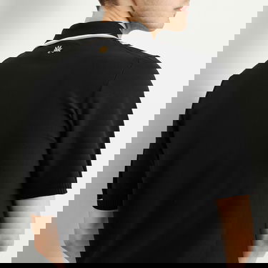 Polo tričko AMIRI Amiri Script Stripe Knit Polo Shirt Čierna | AMKNIR1025-Black, 5