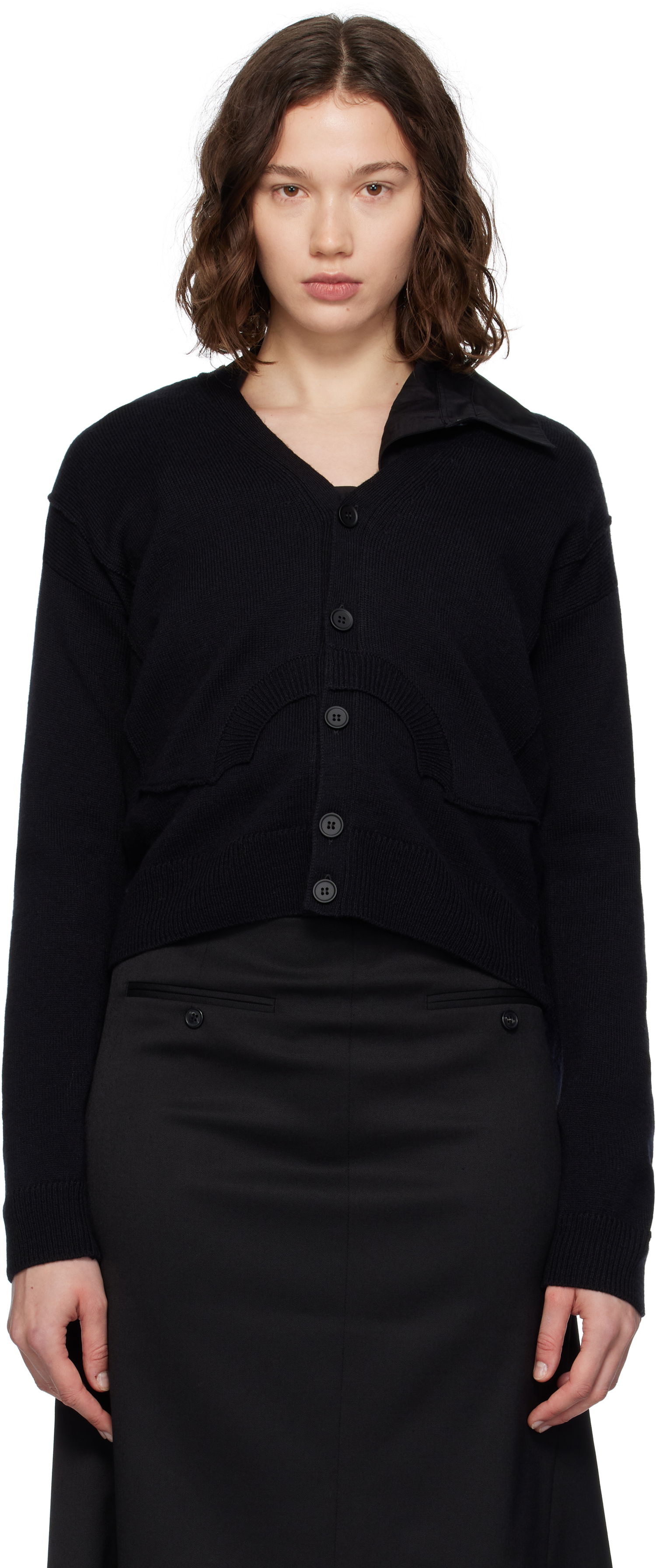 Sveter Maison Margiela MM6 Maison Margiela Wool Knit Cardigan Čierna | S52HP0032 M13139, 0