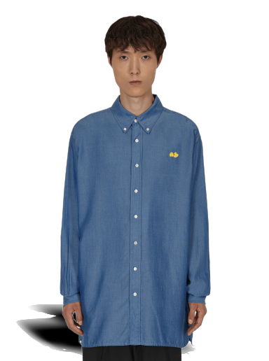 Košeľa Acne Studios Button-Up Longsleeve Shirt Navy | BB0457- AAT