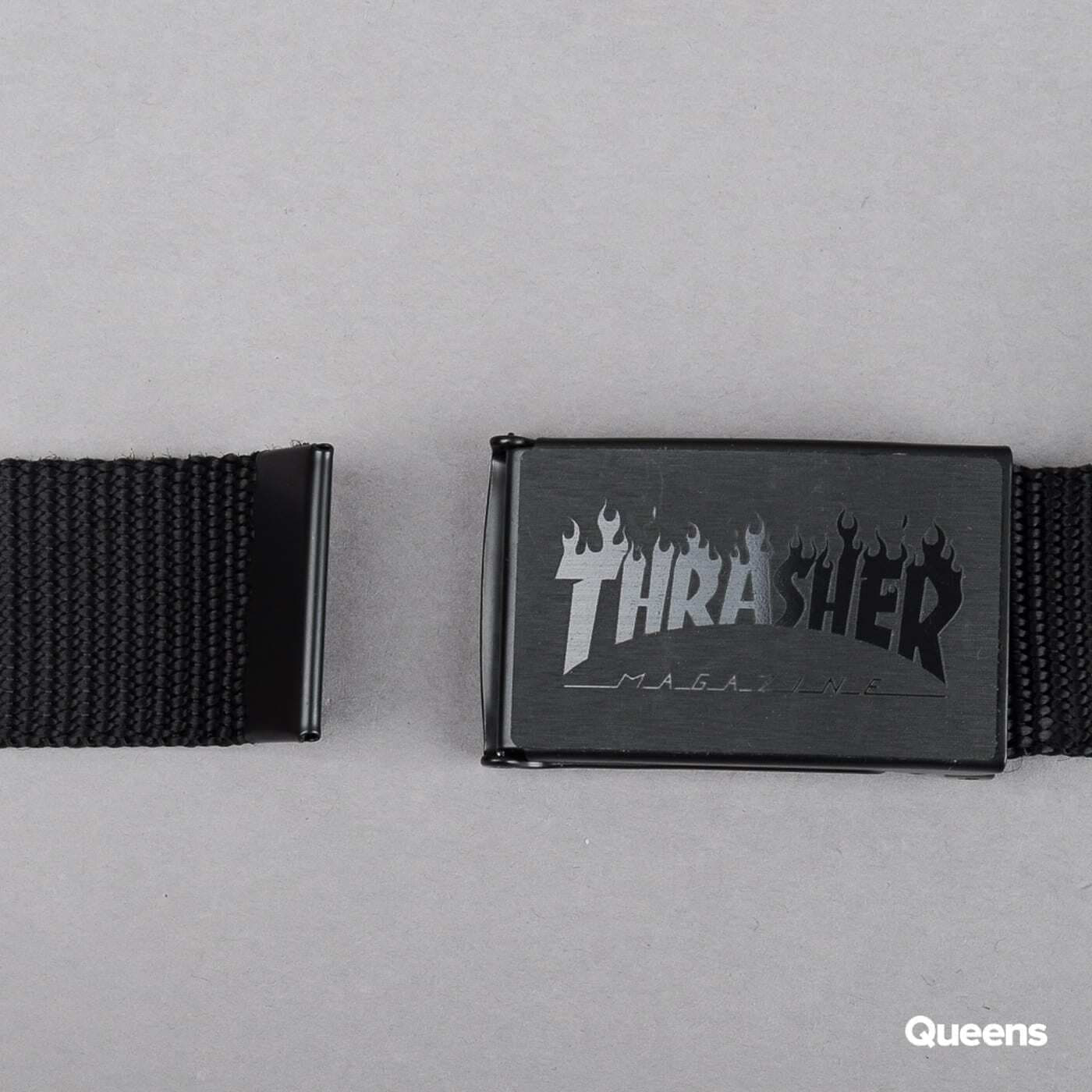Opasok Thrasher Thrasher Flame Logo Web Belt Čierna | 119104 black, 1