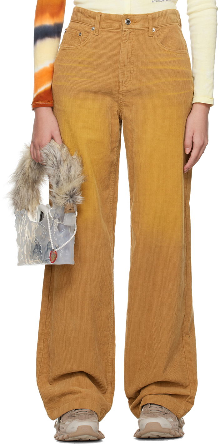 Džínsy We11done Washed Corduroy Trousers Béžová | WD-DP3-22-392-W-CM, 0