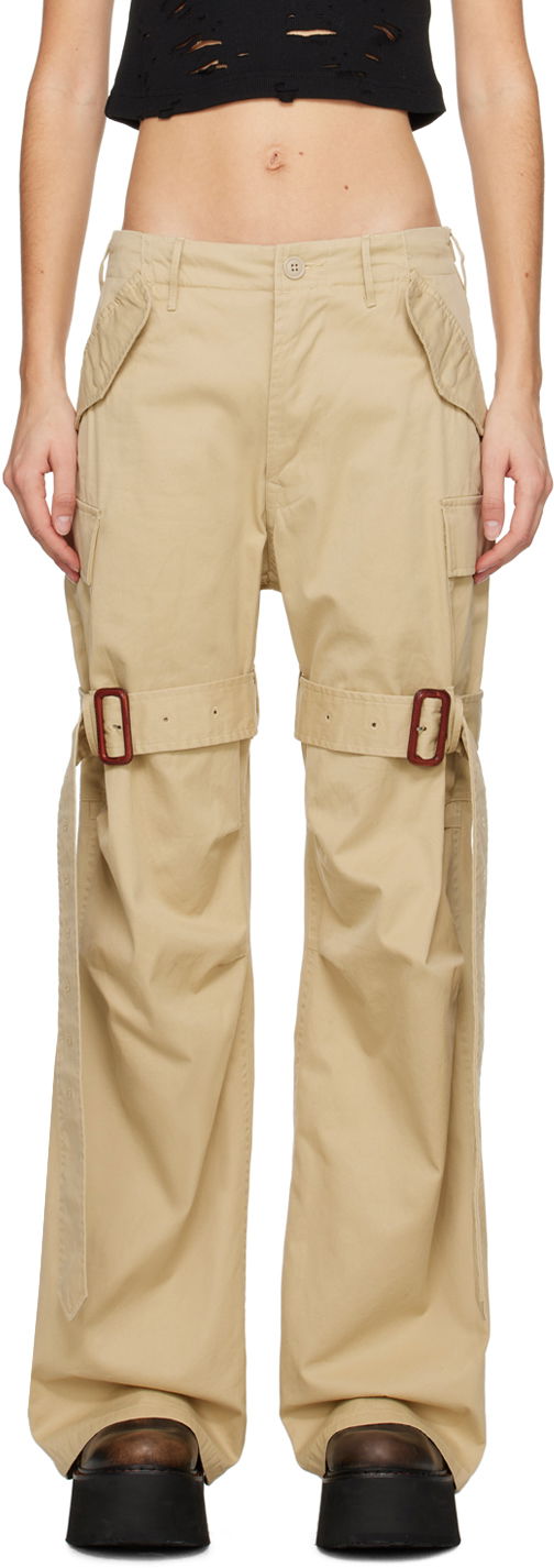 Cargo nohavice R13 R13 Trench Cargo Pants Béžová | R13WR243-R318B, 0