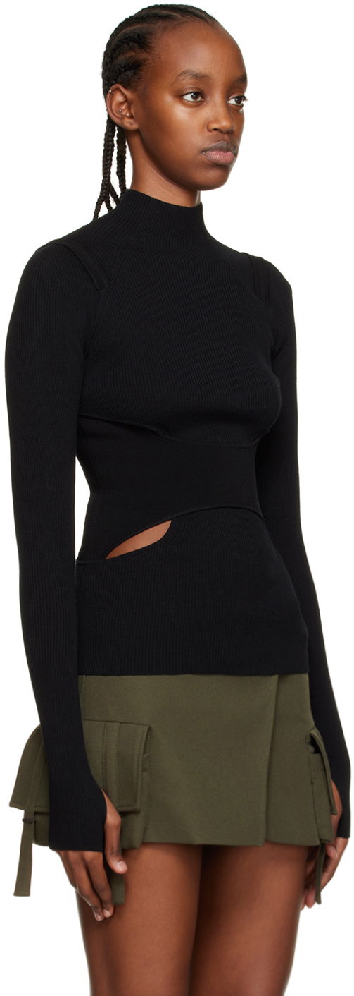 Sveter Dion Lee Dion Lee Interlink Turtleneck Top Čierna | C7151R23, 1