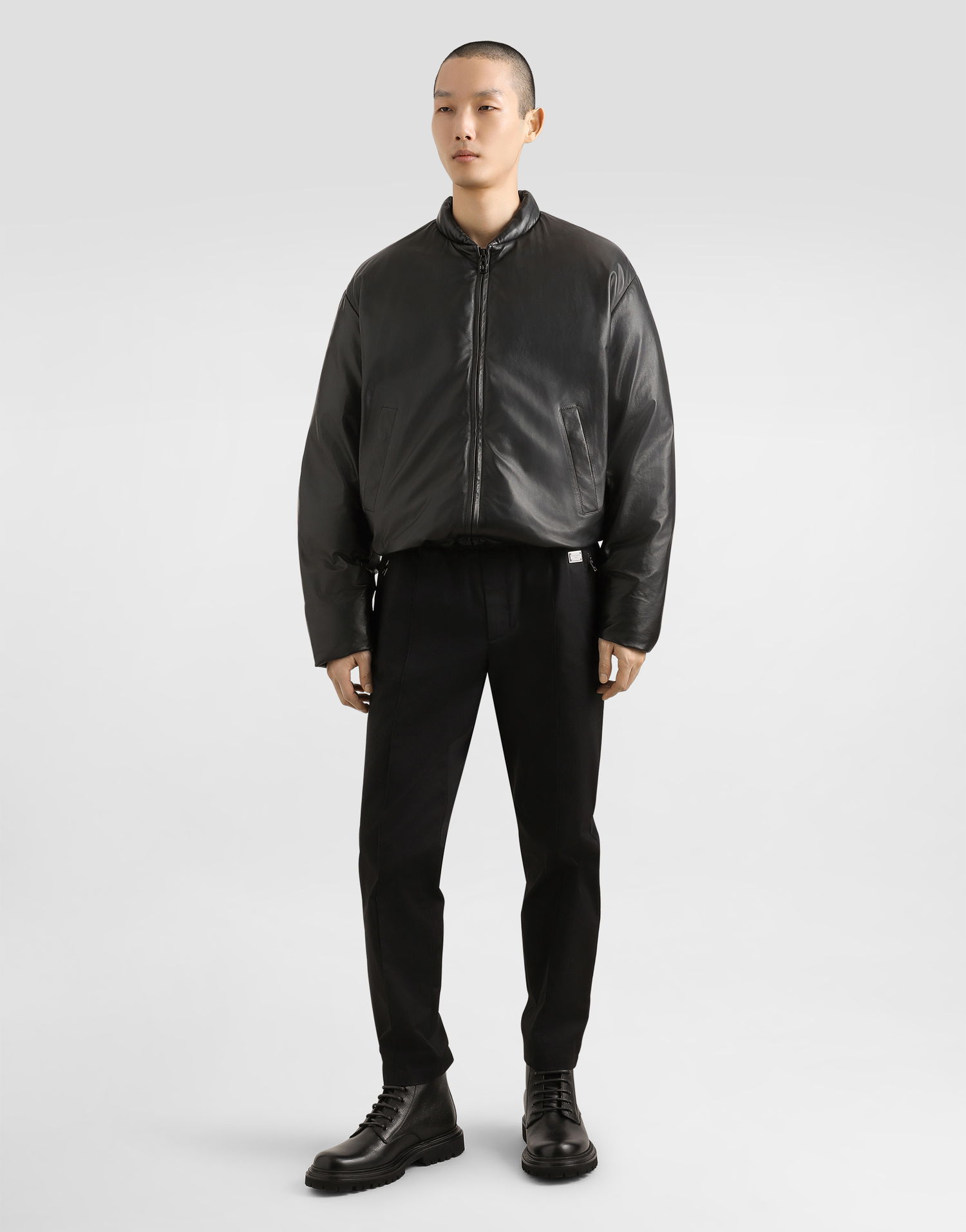 Bomber bunda Dolce & Gabbana Dolce & Gabbana Padded Sheepskin Bomber Jacket Čierna | G9BJYLHULWCN0000, 1