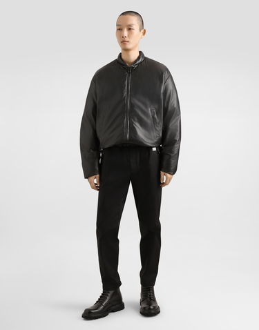 Bomber bunda Dolce & Gabbana Dolce & Gabbana Padded Sheepskin Bomber Jacket Čierna | G9BJYLHULWCN0000, 1
